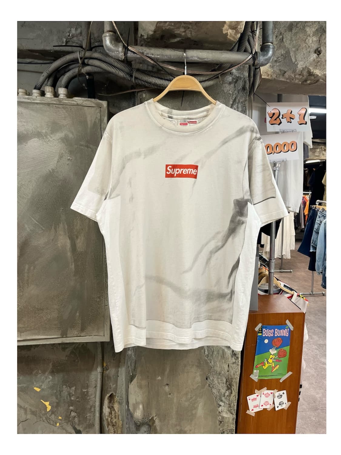 슈프림 X 마르지엘라 MM6 박스 로고 반팔티 화이트 M #csz3923 상품이미지1