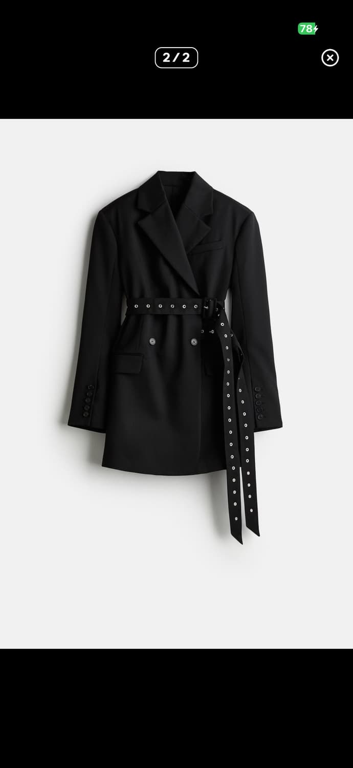 Rokh h&m 벨티드 울자켓 상품이미지2