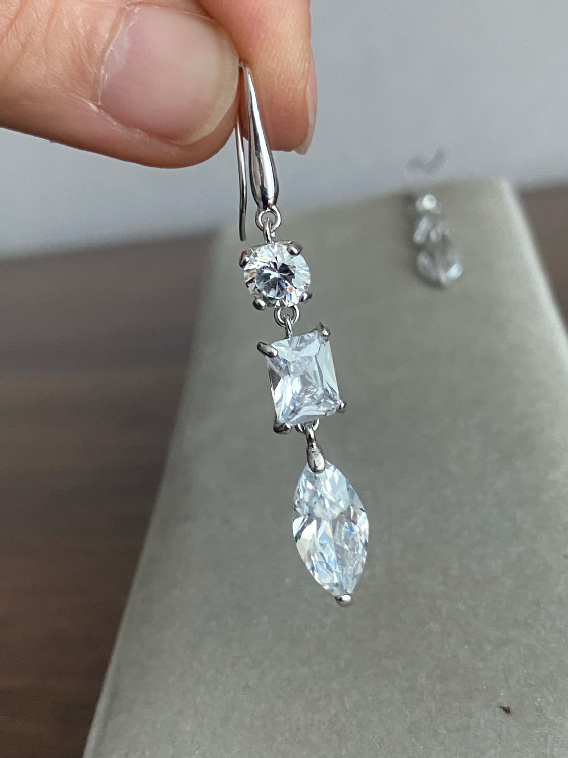 큐빅 악세서리 후크 귀걸이 상품이미지4