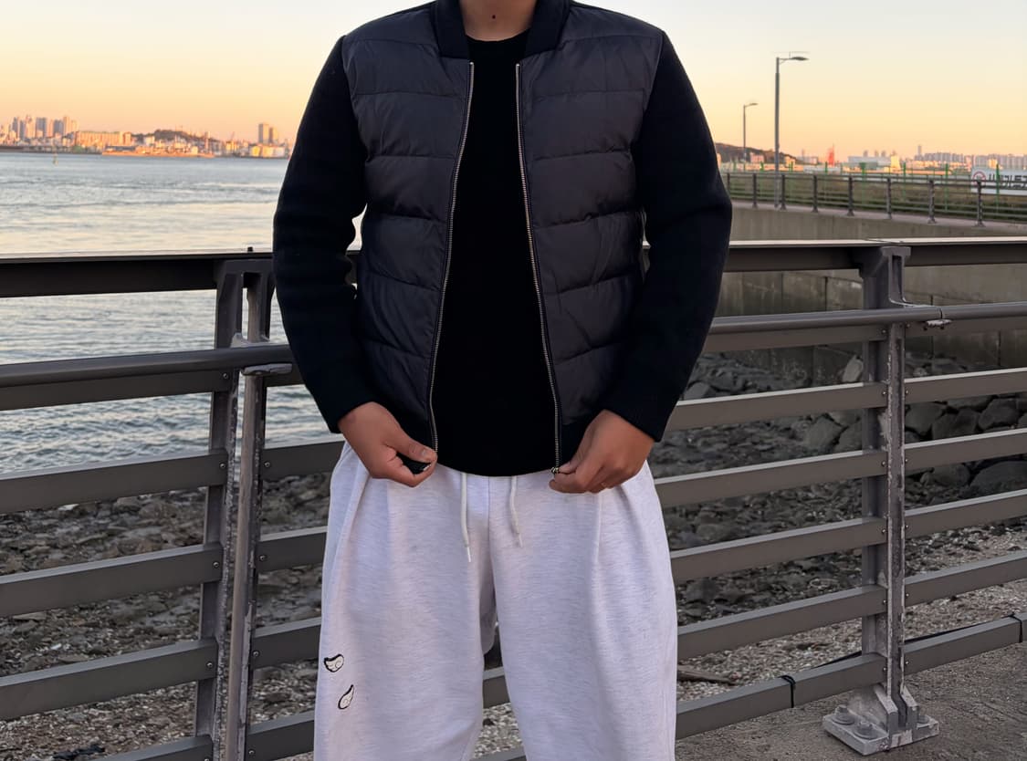 리버클래시 블랙 하프넥 남성 니트패딩(95) 상품이미지9