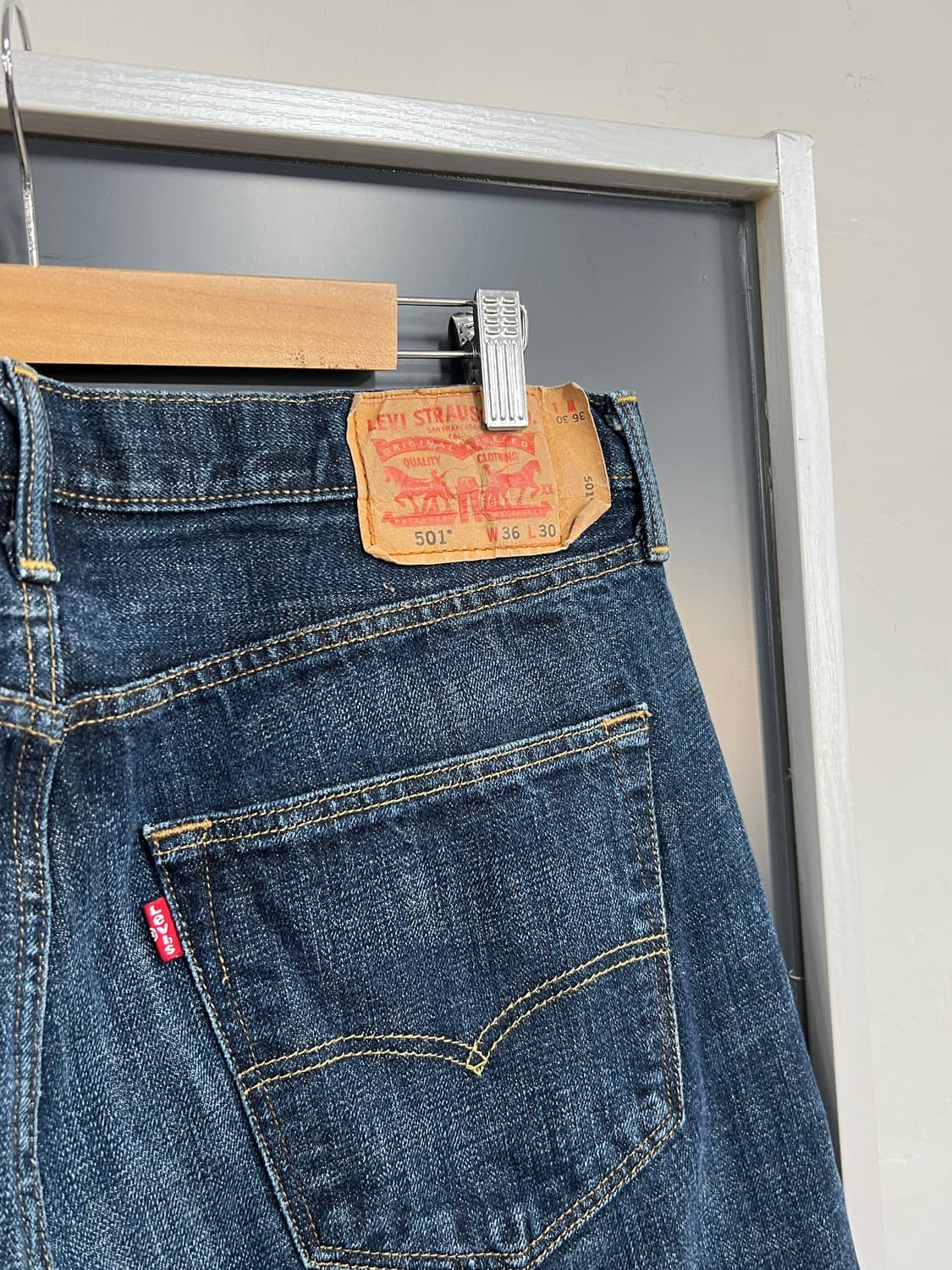 Levis 501 리바이스 세미 와이드핏 데님 팬츠 상품이미지2