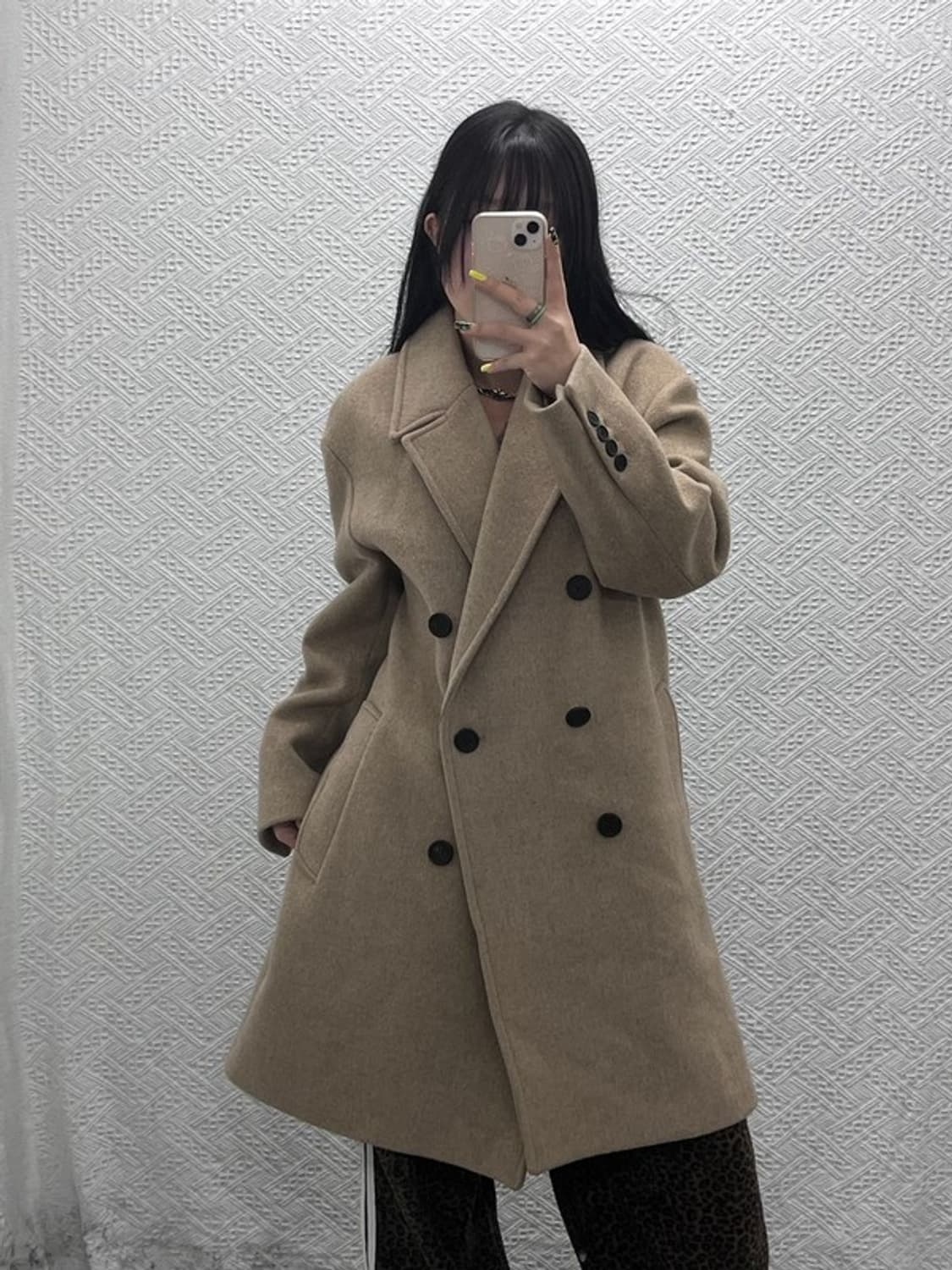 앤더슨벨 모던시크 캐주얼 오버핏 울 코트 M C07577 상품이미지1