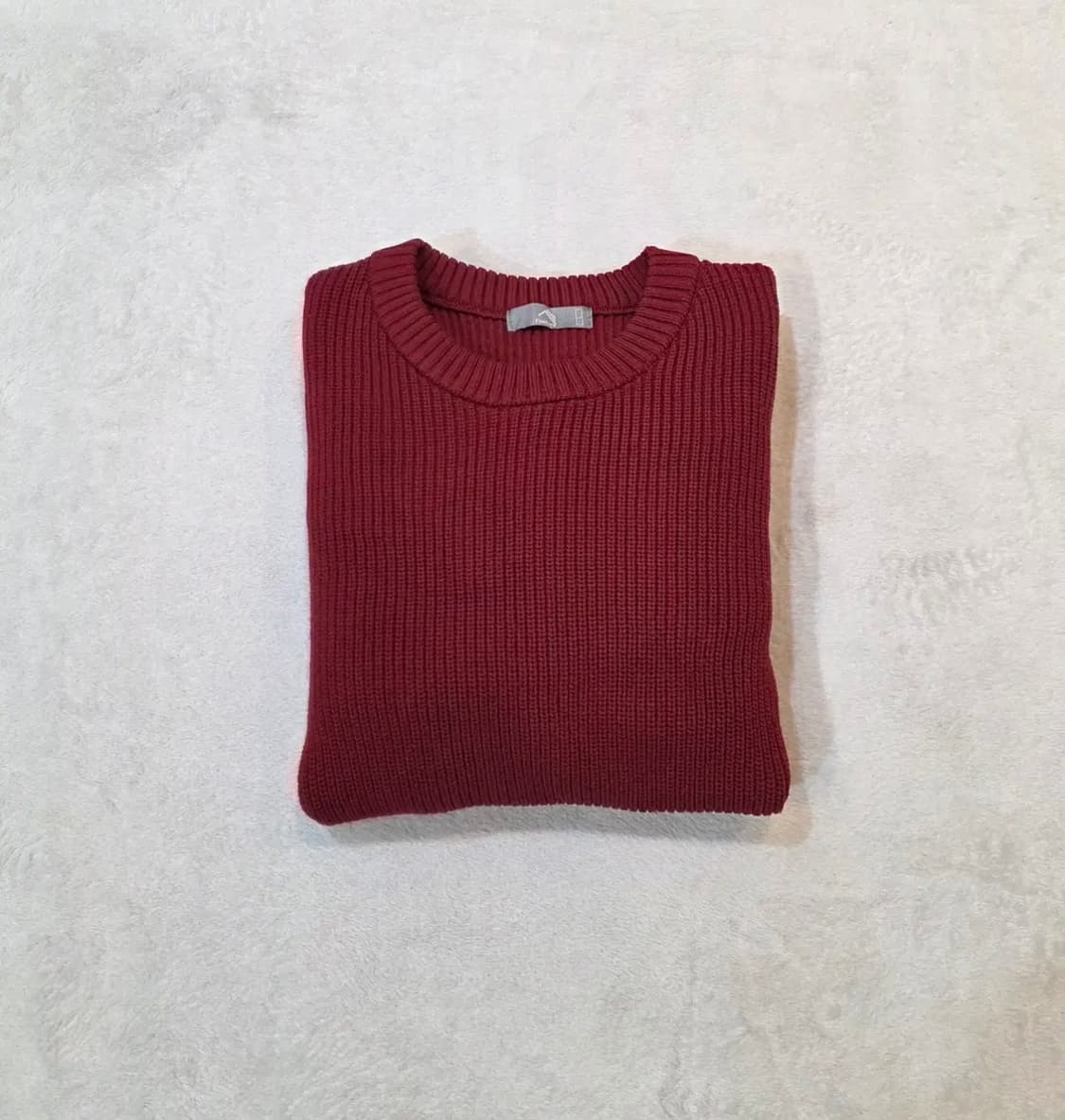 (남성) 버건디와인 니트 상품이미지3