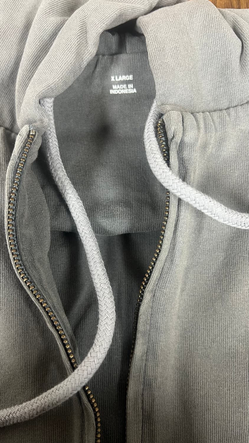 (새상품)이지갭 후드집업 포에틱 그레이 XL 상품이미지4