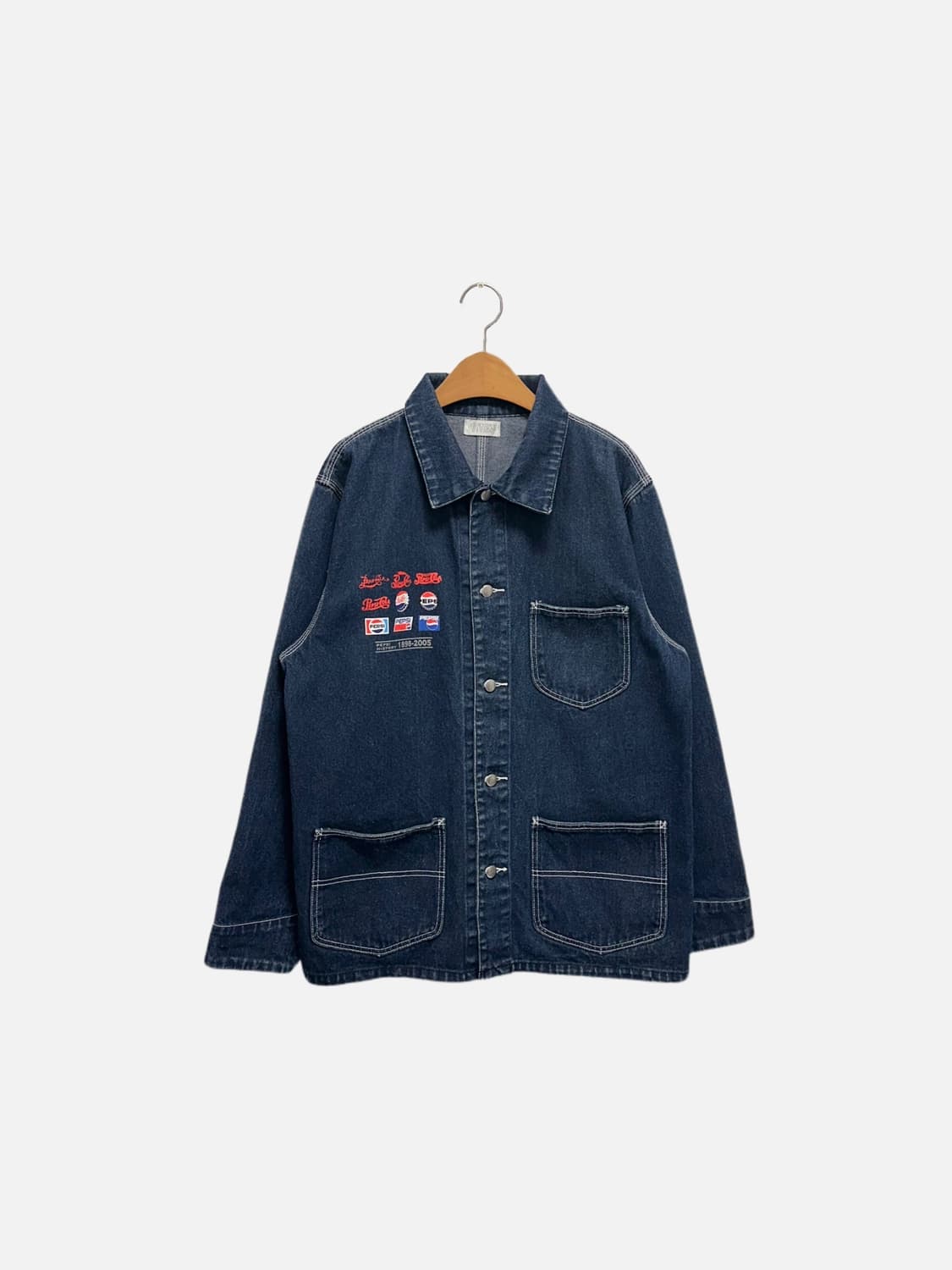 SUNTORY X PEPSI 워크 데님 초어자켓 일본빈티지 상품이미지2