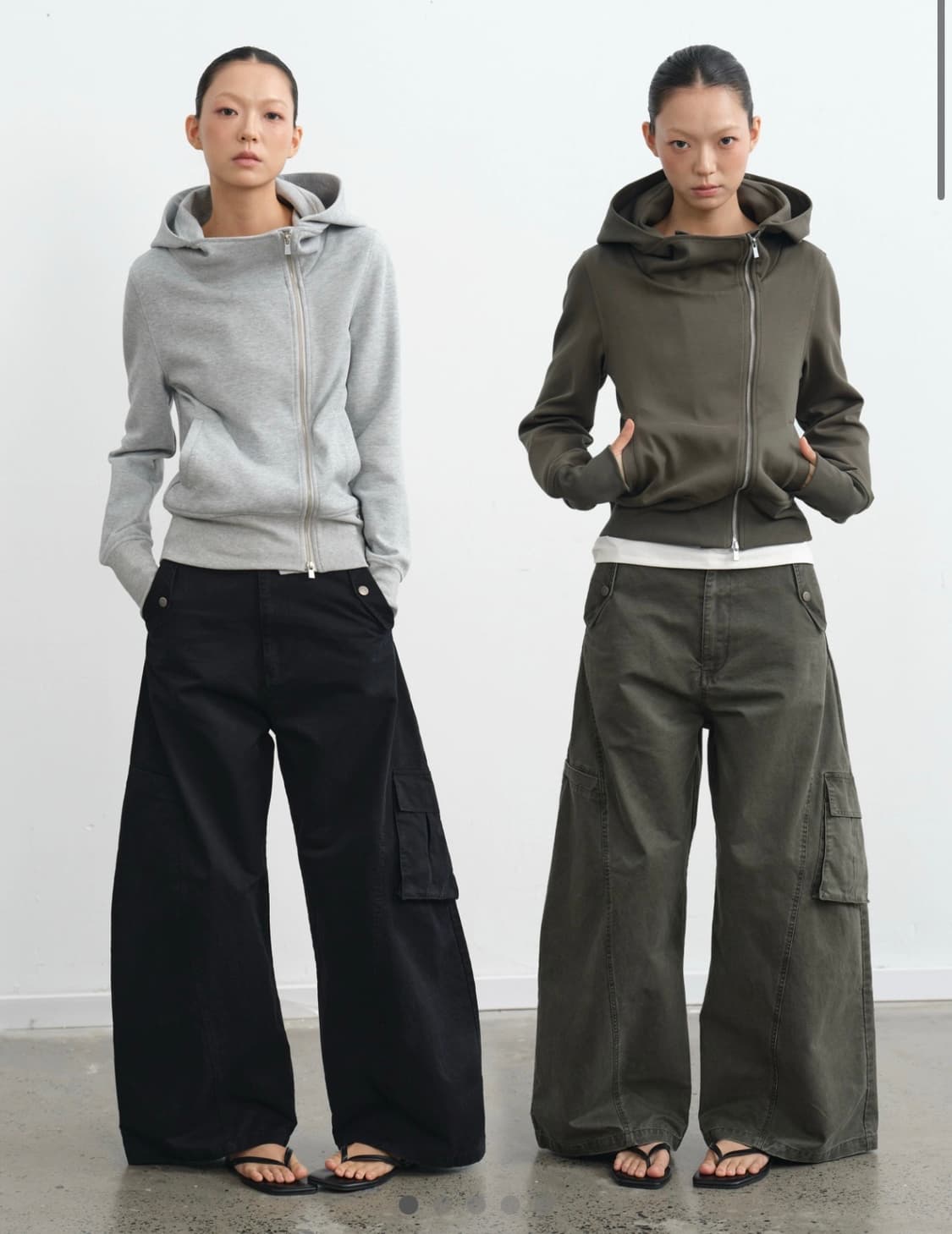 LINY LIBERTY Slim Fit 후드집업 (grey) 상품이미지1