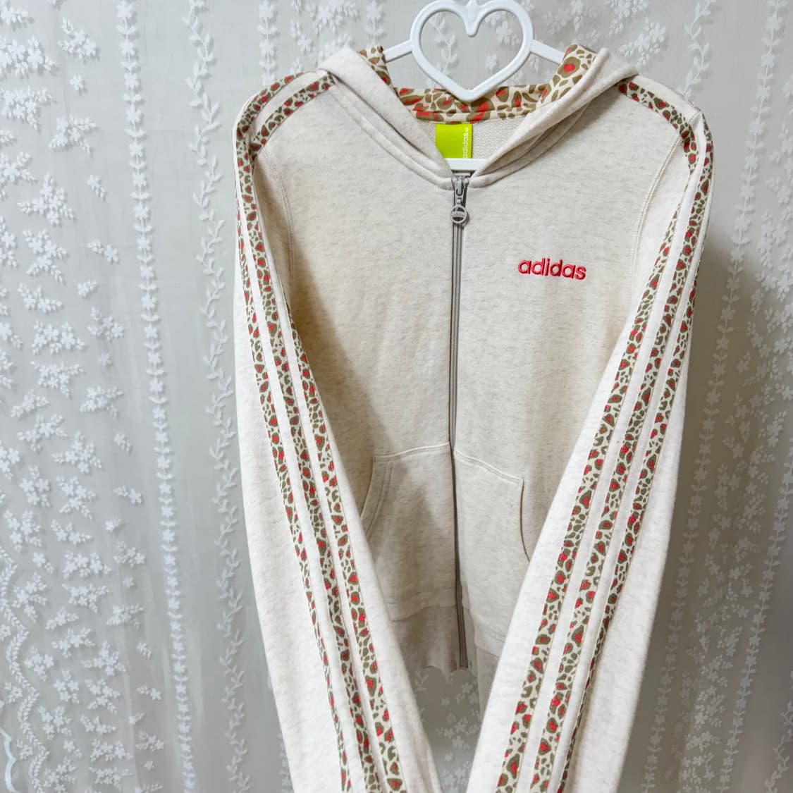 아디다스 희귀 대장 레오파드 후드집업 면 져지 유일매물 호피 코튼 트랙탑 상품이미지2