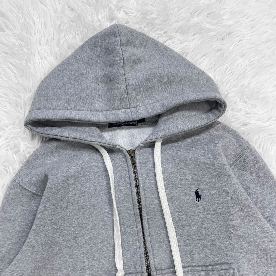 폴로 랄프로렌 포니 로고 후드집업 그레이 상품이미지3