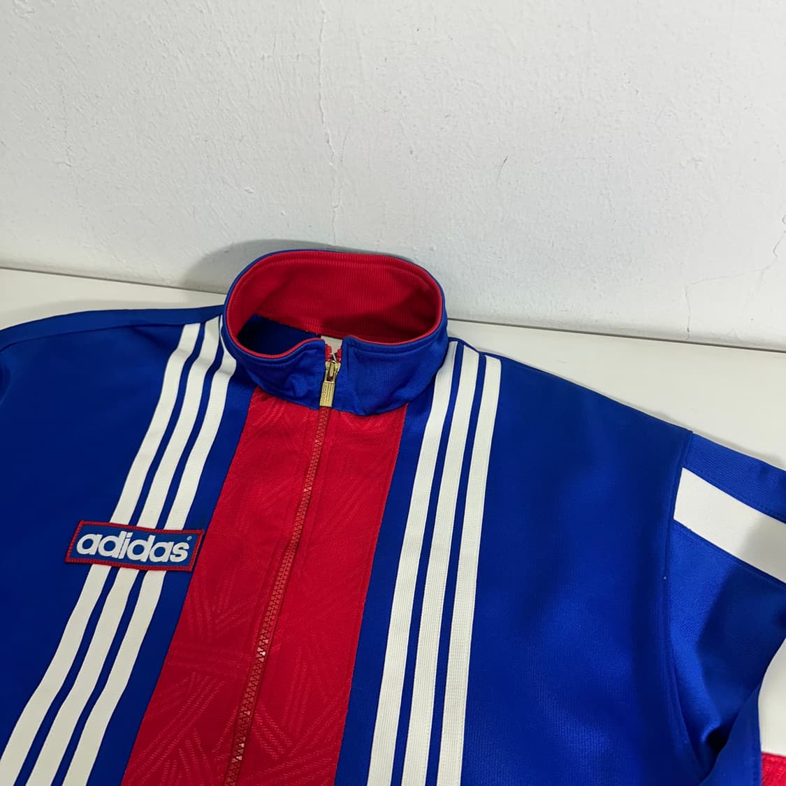 100 아디다스 일본판 블루 오버핏 트랙탑 집업 져지 상품이미지3