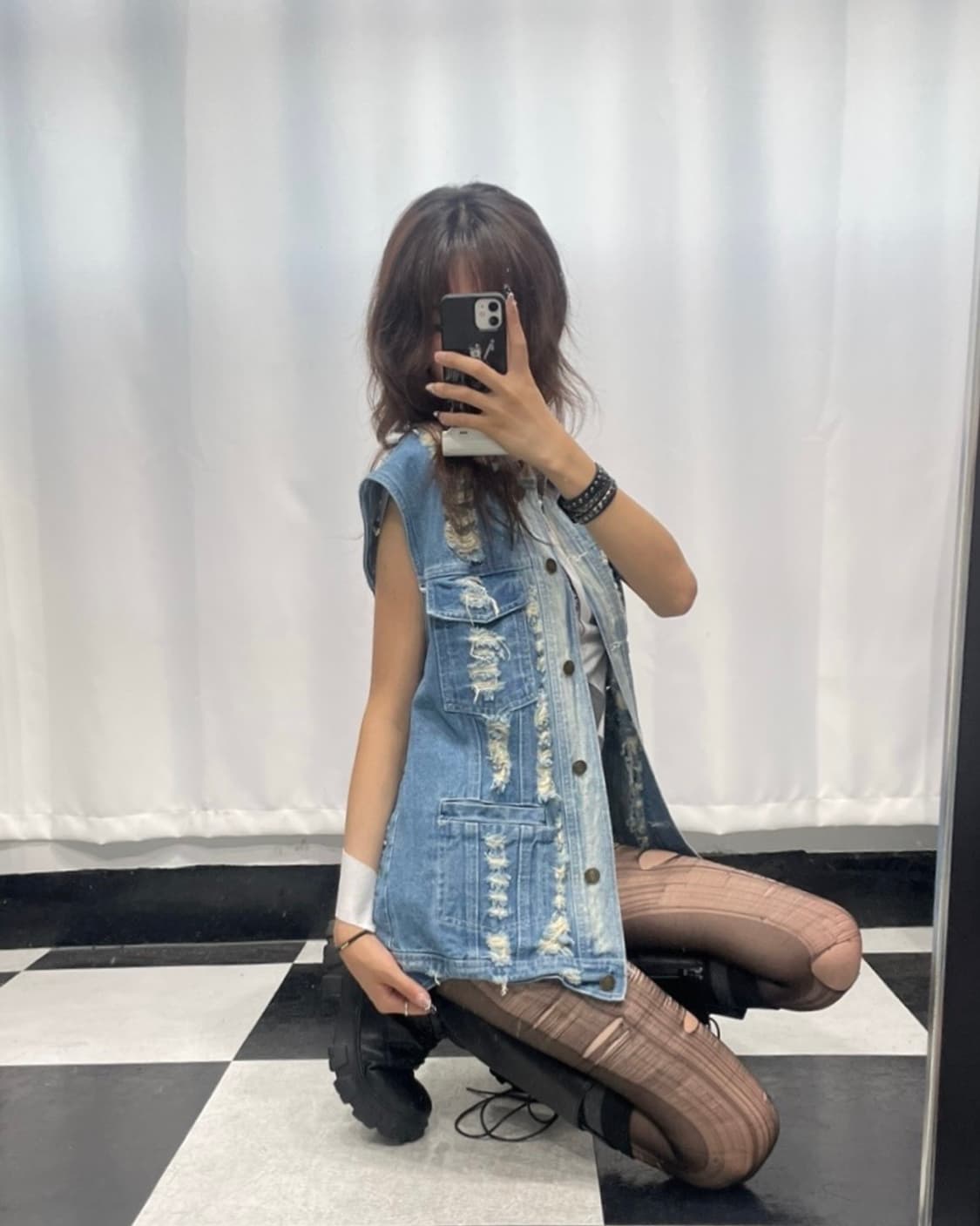 🎸데미지 데님 베스트🎸 상품이미지1