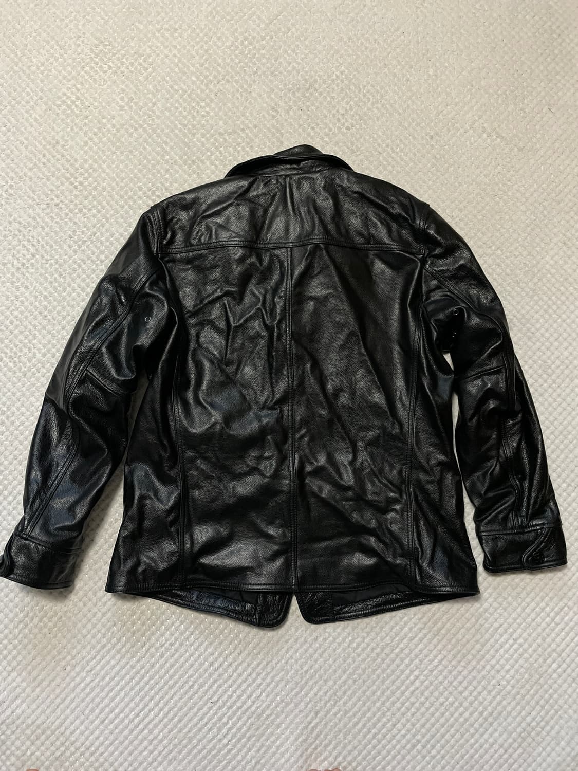 [5XL] 웨스턴 무드 카우하이드 소가죽 레더 카 코트(105~) 상품이미지2