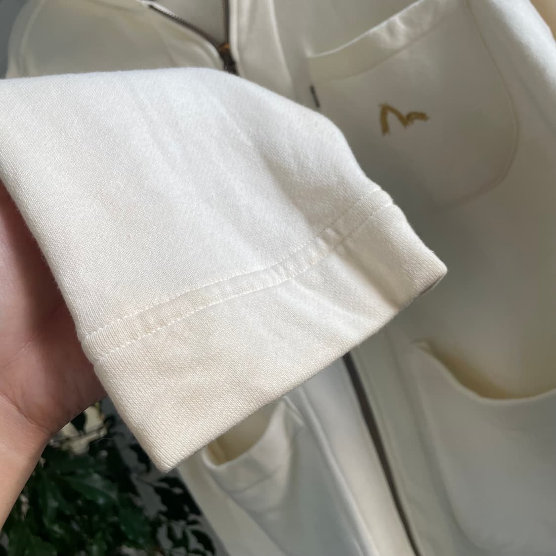 에비수 일본판 아이보리 후드집업 상품이미지7