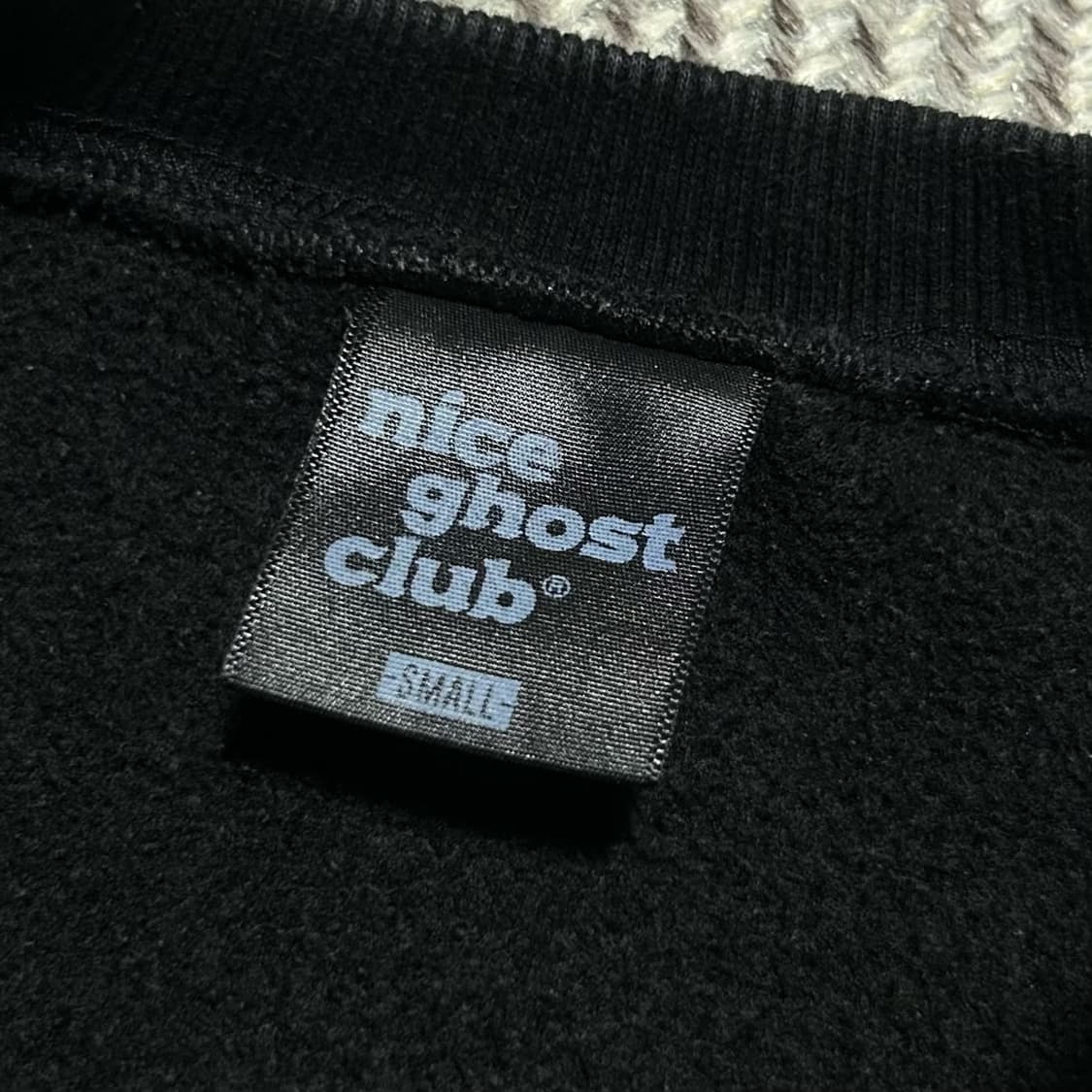[S] Niceghostclub 나이스고스트클럽 블랙 라운드 맨투맨 상품이미지5