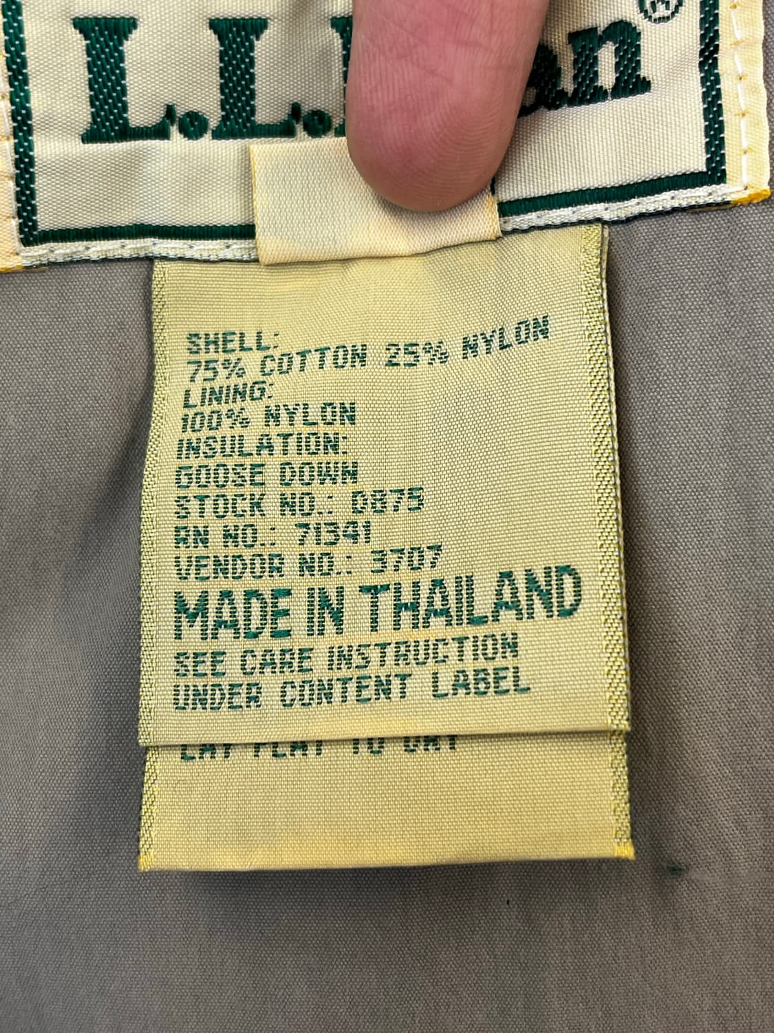 90s 엘엘빈 구스다운 퍼 후디 파카 베이지 상품이미지9