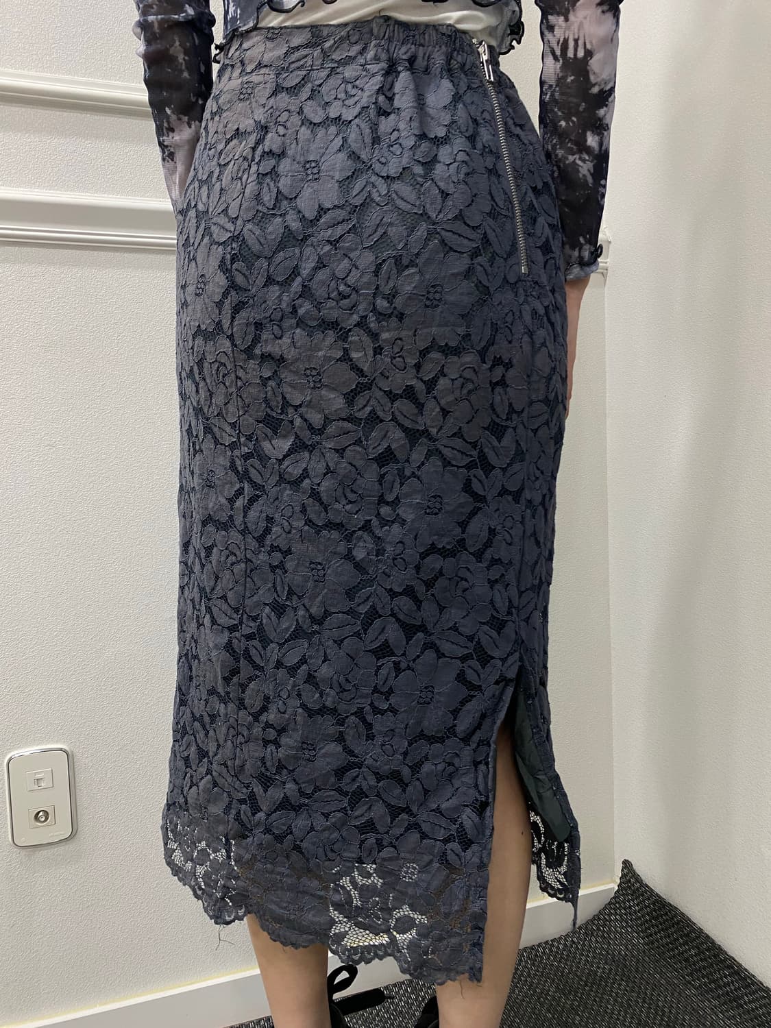 Oriental Pattern Cutting Detail Skirts 상품이미지8