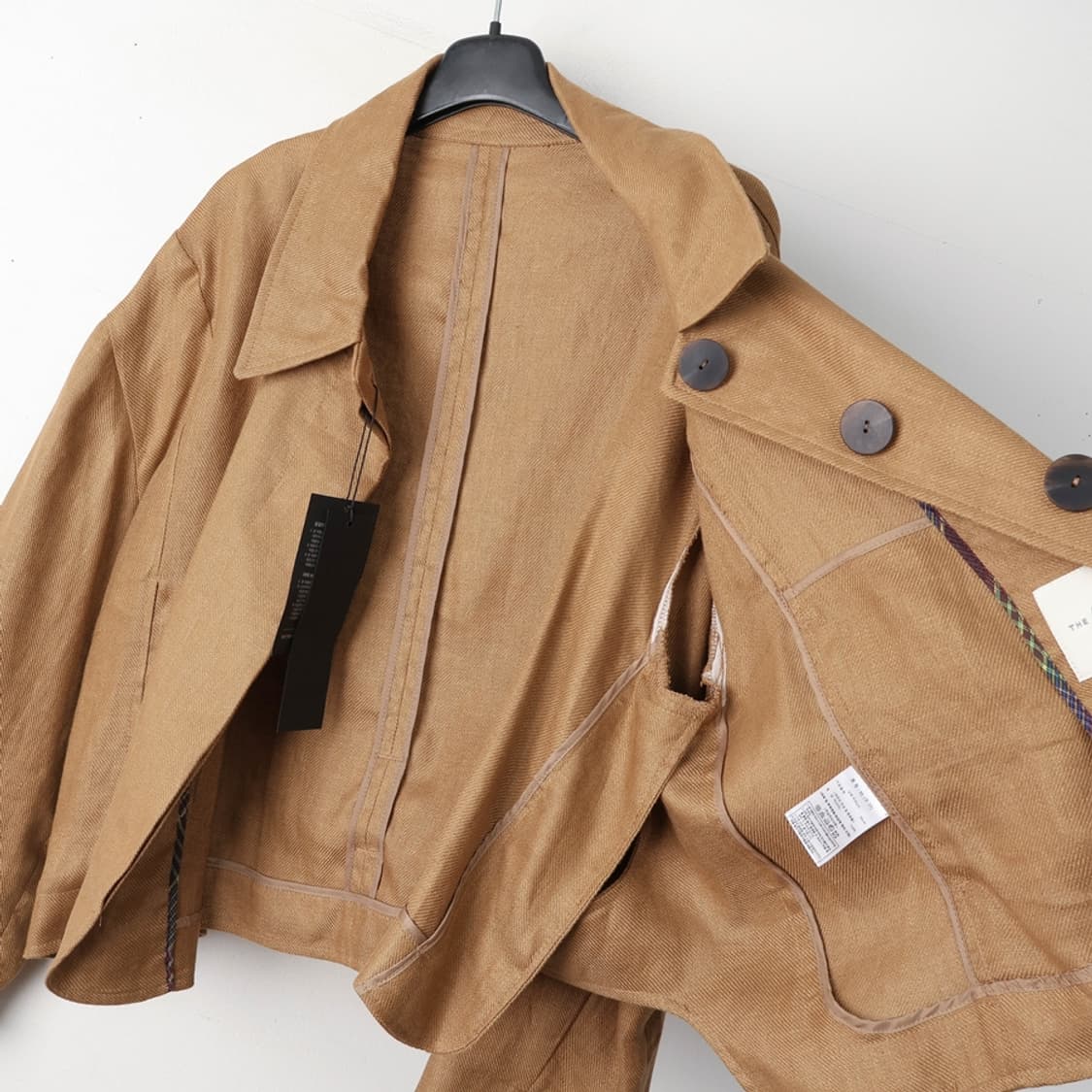 66/새상품 더엣지 린넨 자켓 상품이미지7