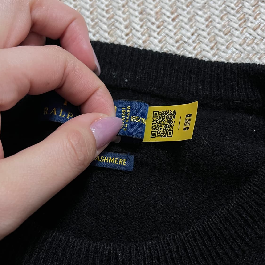 [정품] 폴로 블랙 / 실버포니 캐시미어 라운드 니트 [ XL ] 상품이미지5