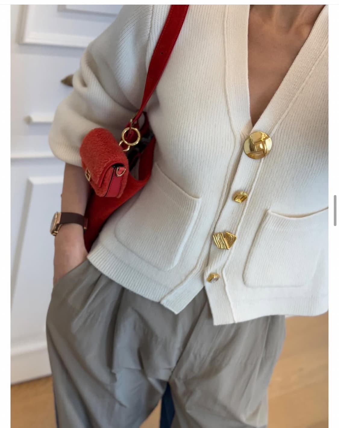 페이우 울 100 벌룬 가디건 상품이미지1