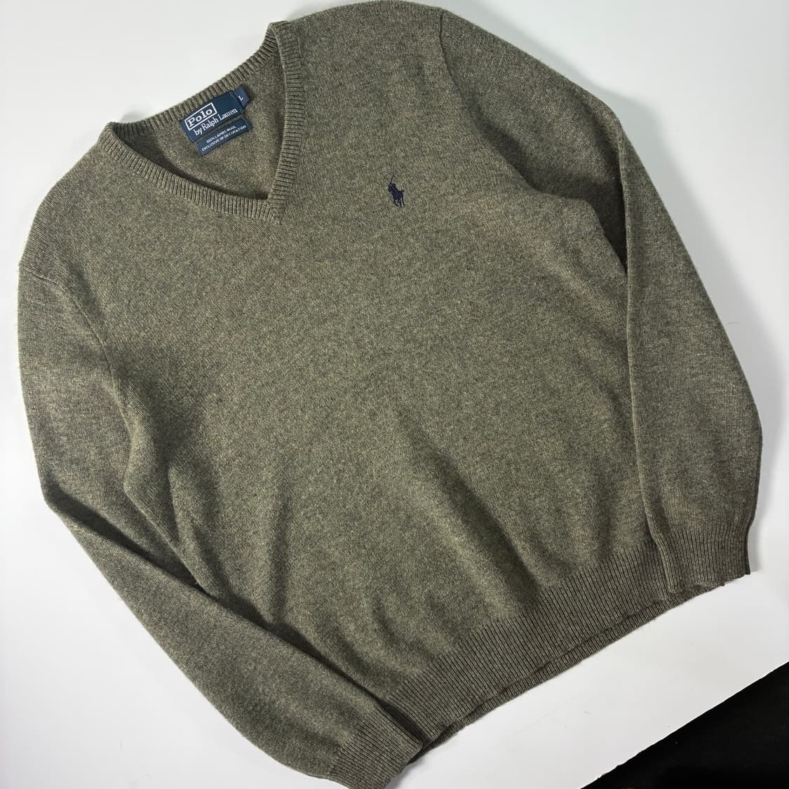 Polo  폴로 랄프로렌 자수 램스울 멜란지 브이넥 니트   상품이미지2