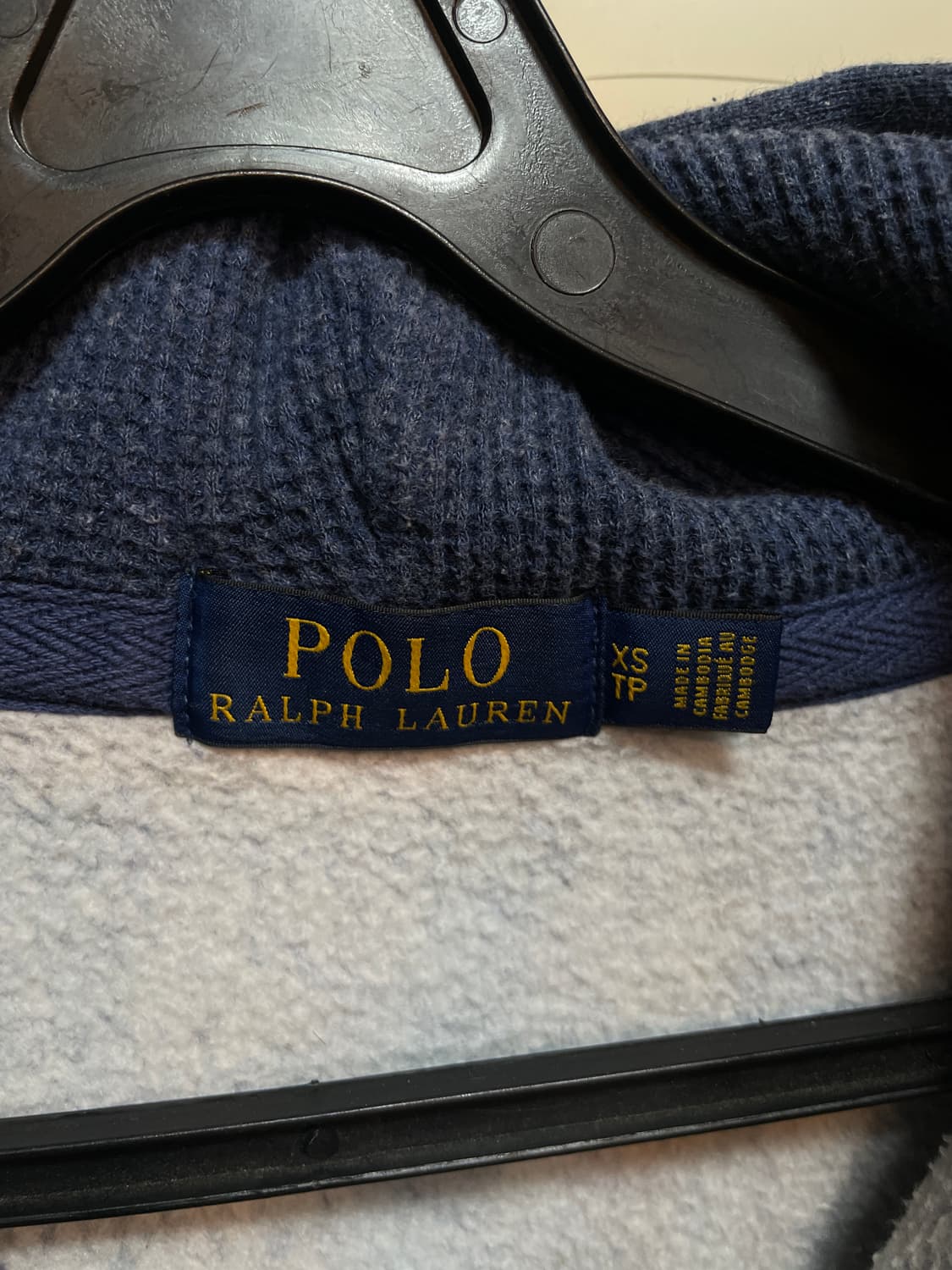 폴로 데님컬러 기모 후드집업 상품이미지7