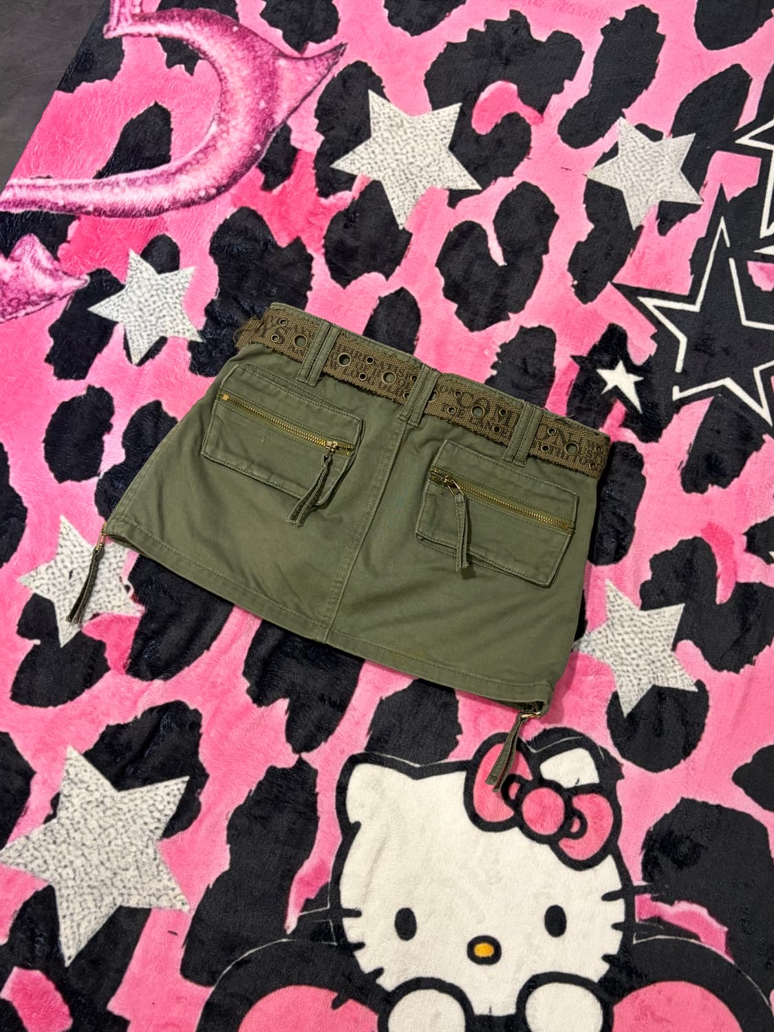 Y2K Utility pocket zip cargo Mini Skirt 상품이미지7