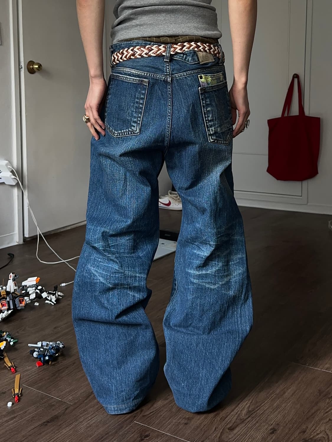 GAM 플로럴 루즈 스트레이트 진 상품이미지4