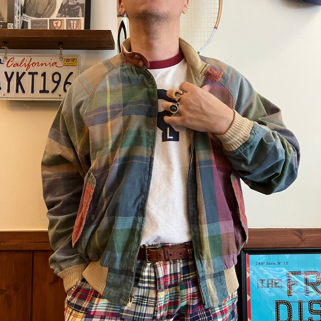 폴로 랄프로렌 마드라스 해링턴 자켓 L 상품이미지7