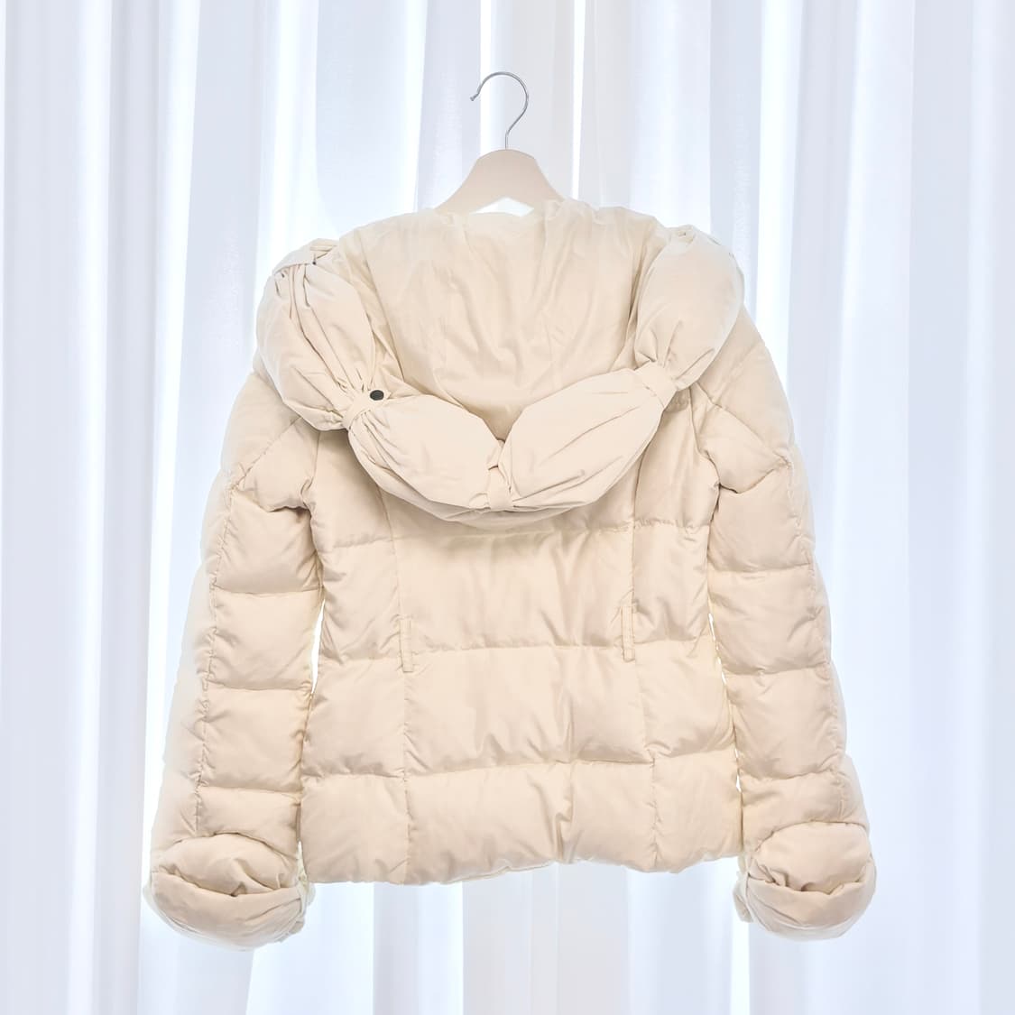 빈티지 몽클레어 아이보리 밸티드 패딩 상품이미지4
