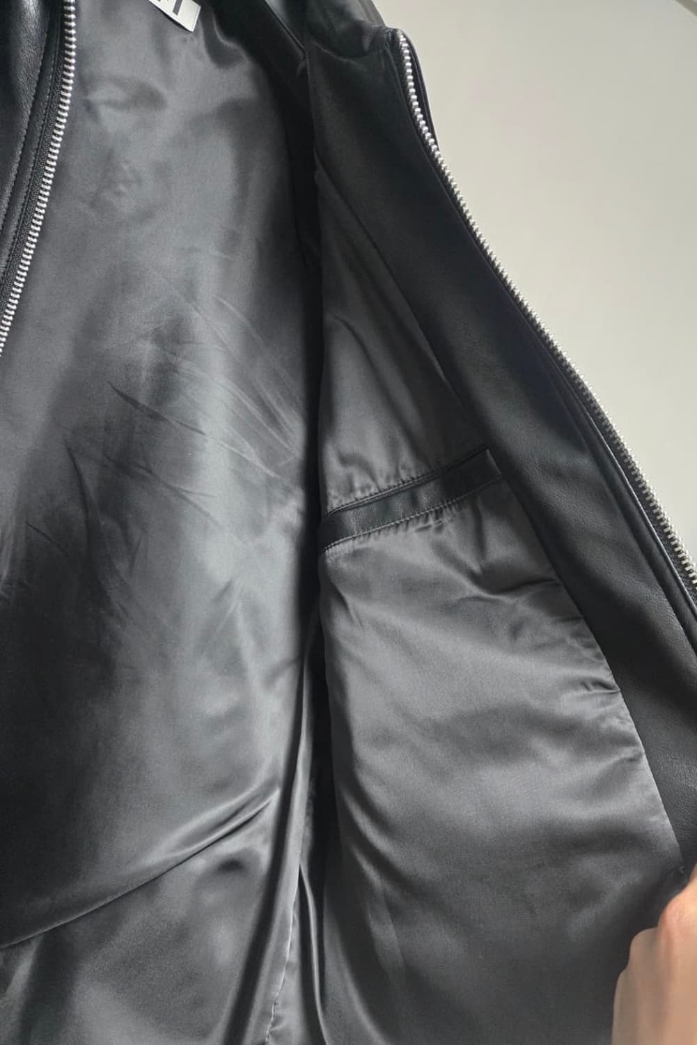 로파이 싱글 라이더자켓 블랙 상품이미지3