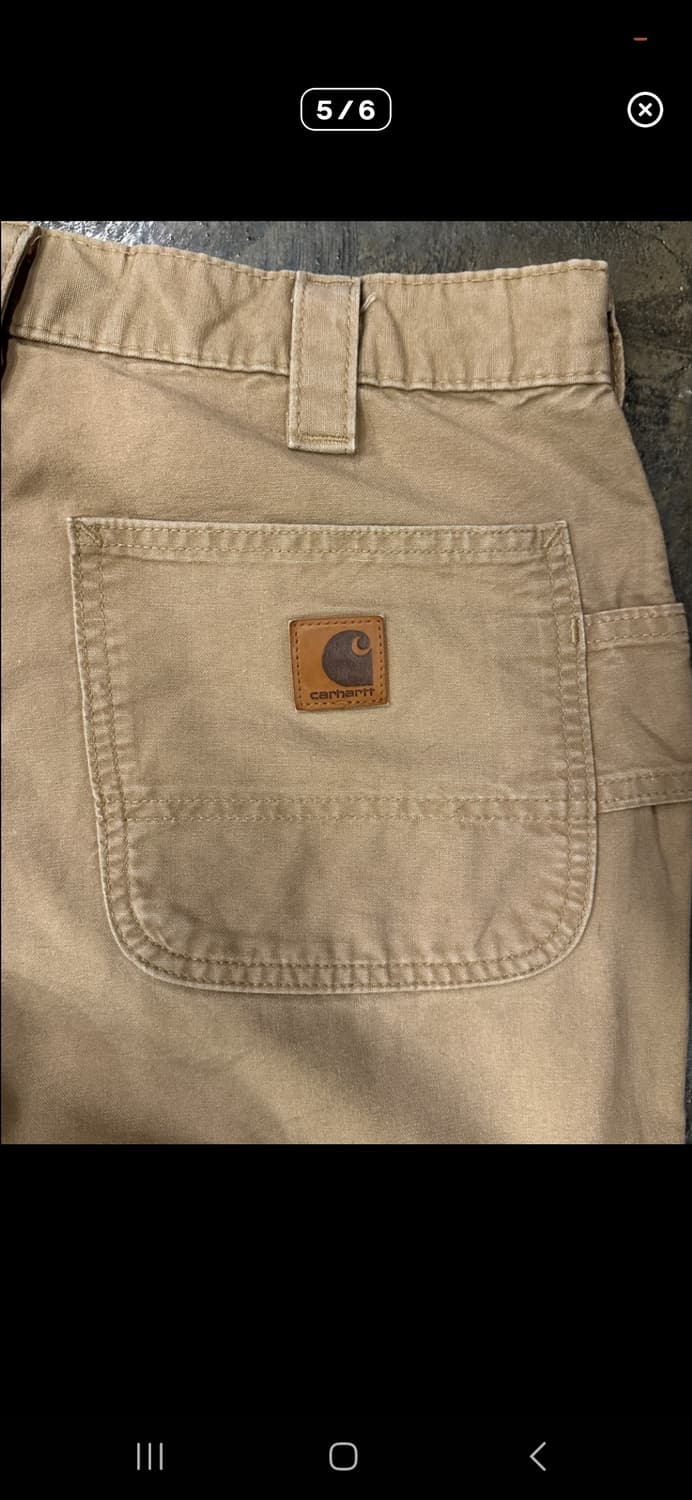 칼하트 카펜터 베이지 코튼팬츠  상품이미지5