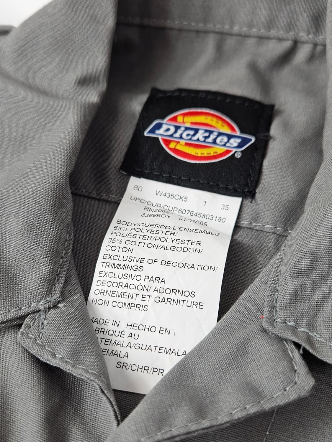 디키즈 빈티지 반팔 점프수트 그레이 올드스쿨 상품이미지3