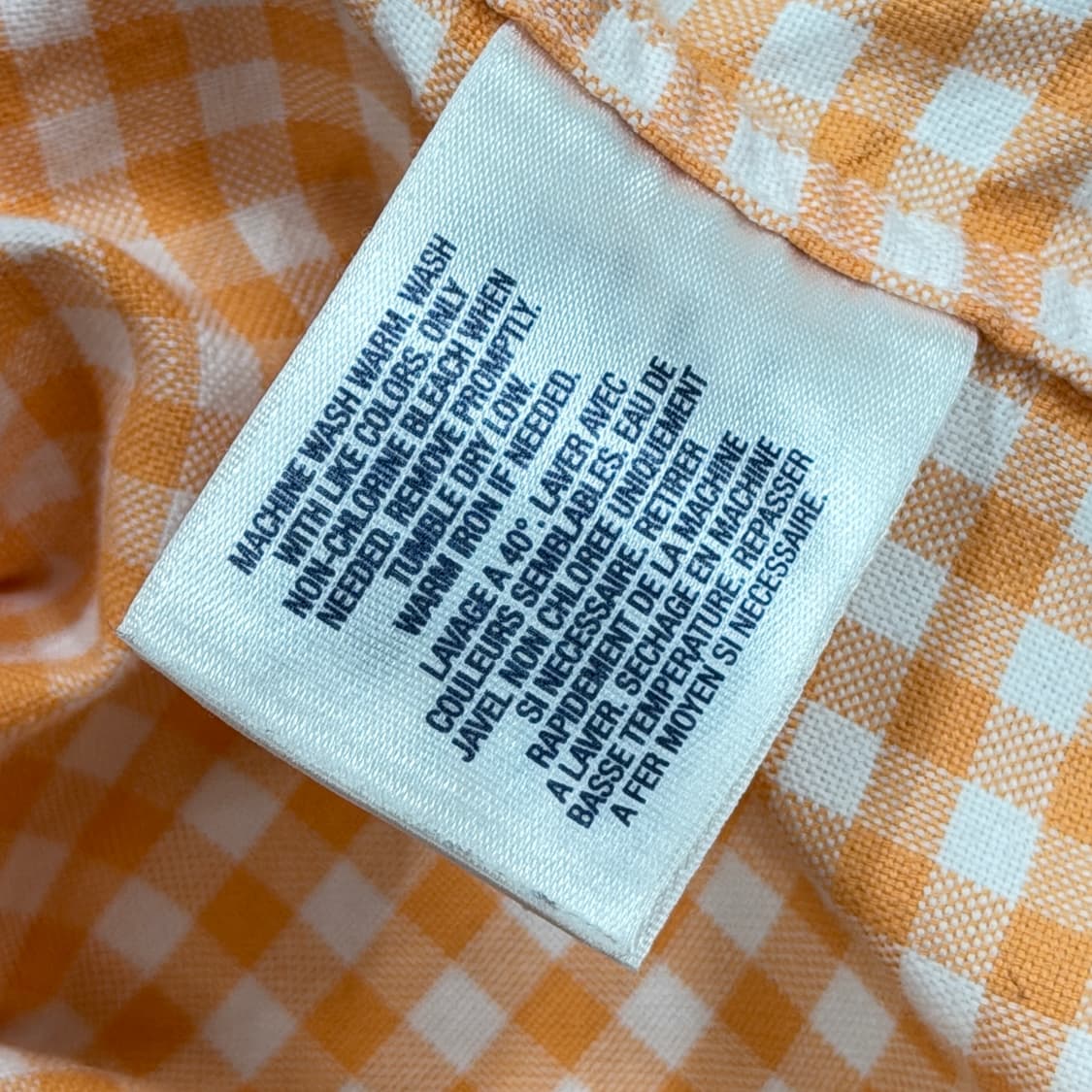 폴로 랄프로렌 포니 체크 반팔 셔츠 남방 오렌지 XL 상품이미지5