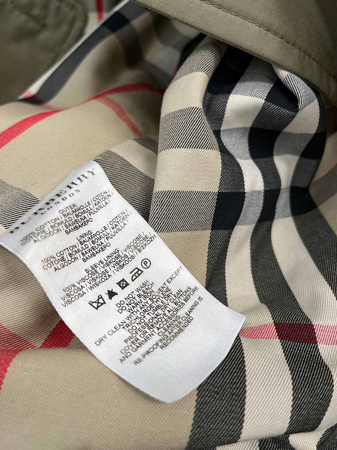 105-110) 버버리 올리브그린 개버딘 트렌치코트  상품이미지10