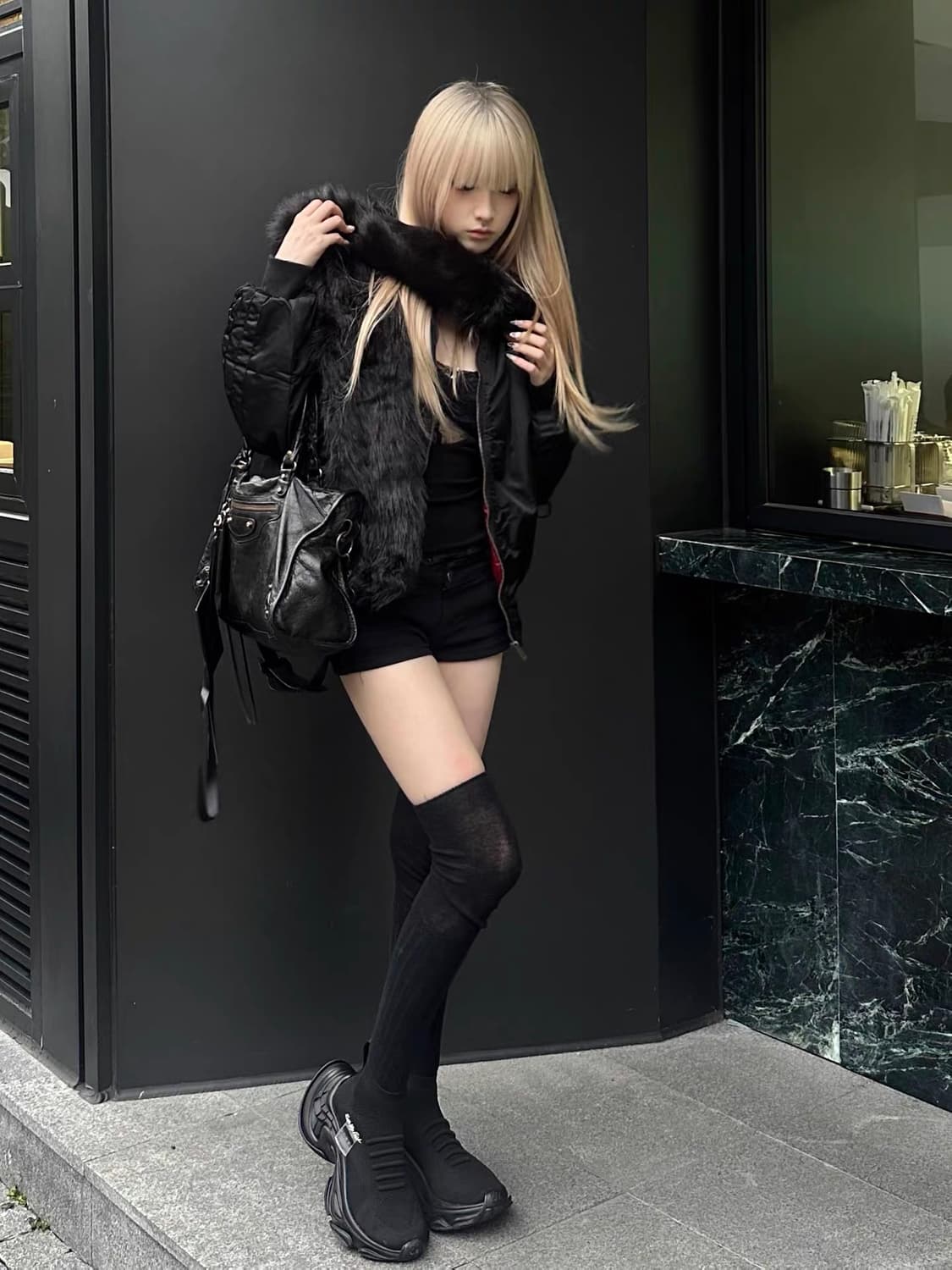 🔥Raven Opium Fur Bomber 상품이미지10