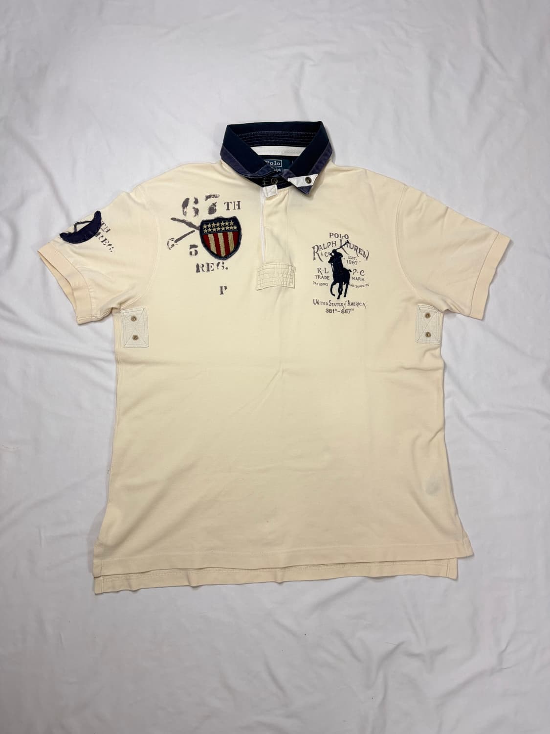 폴로 랄프로렌 빅포니 성조기 카라티 아이보리 상품이미지4