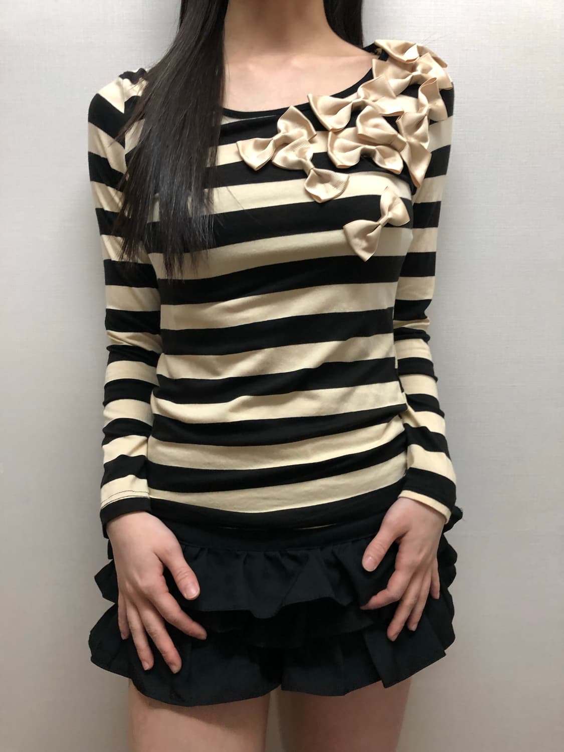 빈티지 블랙 미니 프릴 스커트 상품이미지7