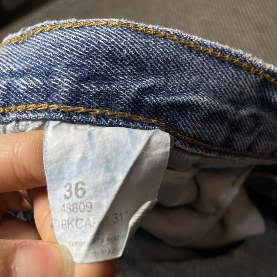 (36) RK 브랜드 36X31 백카고 연청 팬츠 상품이미지3