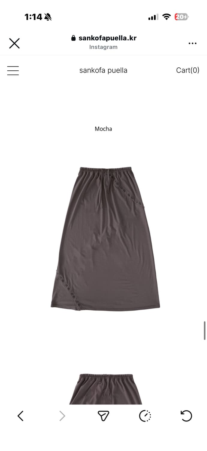산코파퓨엘라 paired button skirt 모카 상품이미지2