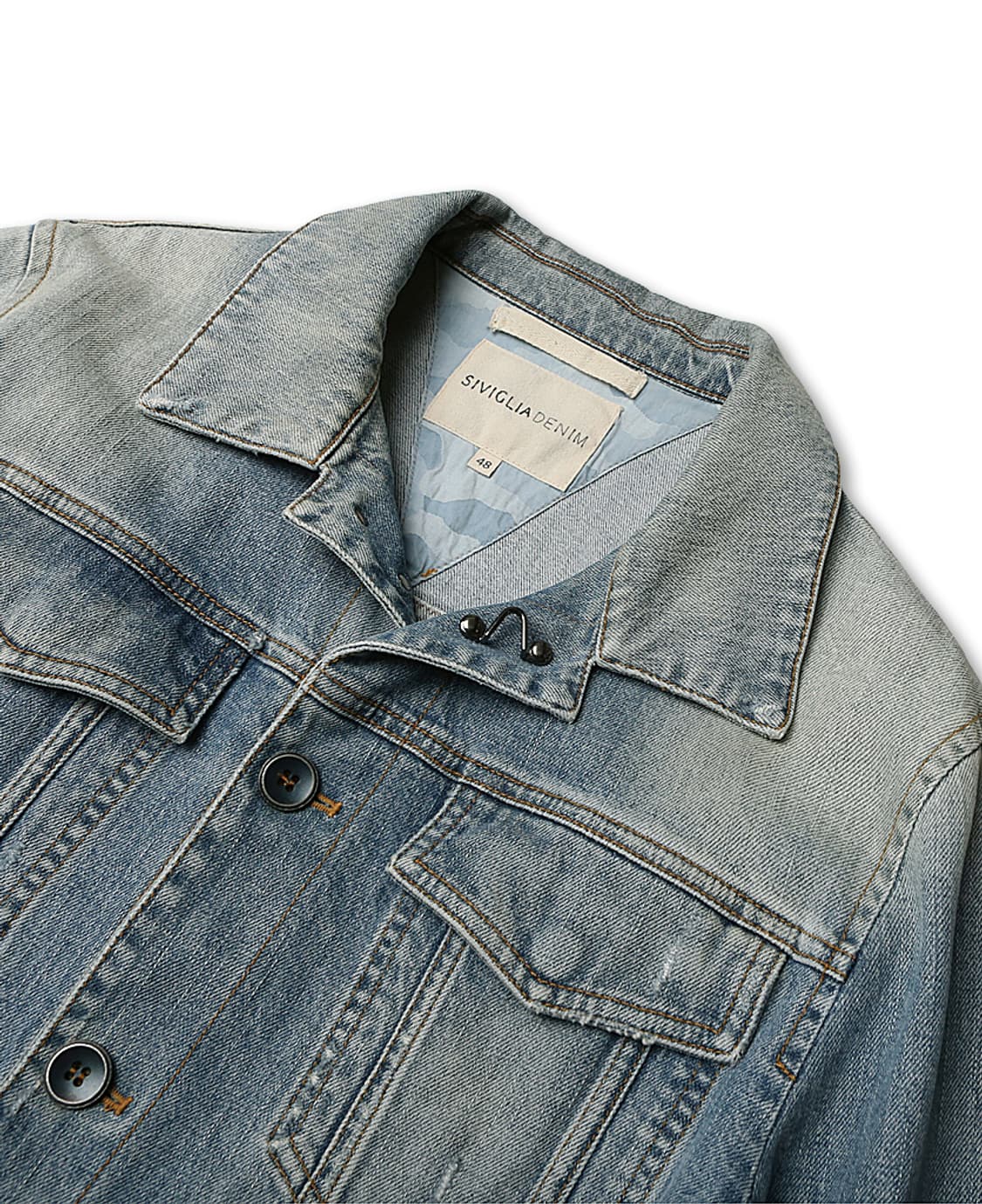 시빌리아 [Siviglia] 연청 이태리 코튼 데님 트러커 자켓 청자켓 상품이미지2