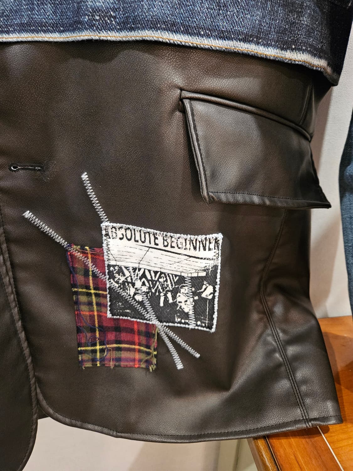 자라 x 앤더슨벨 데님 콤보 점퍼 미디움 블루 XL 상품이미지4