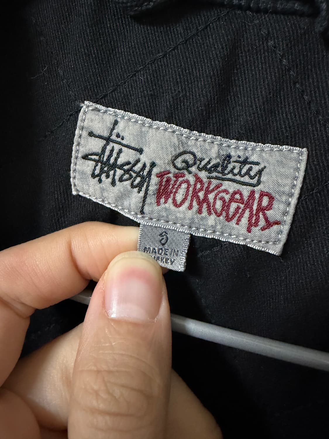 스투시 워시드 캔버스 자켓 블랙 S 상품이미지4