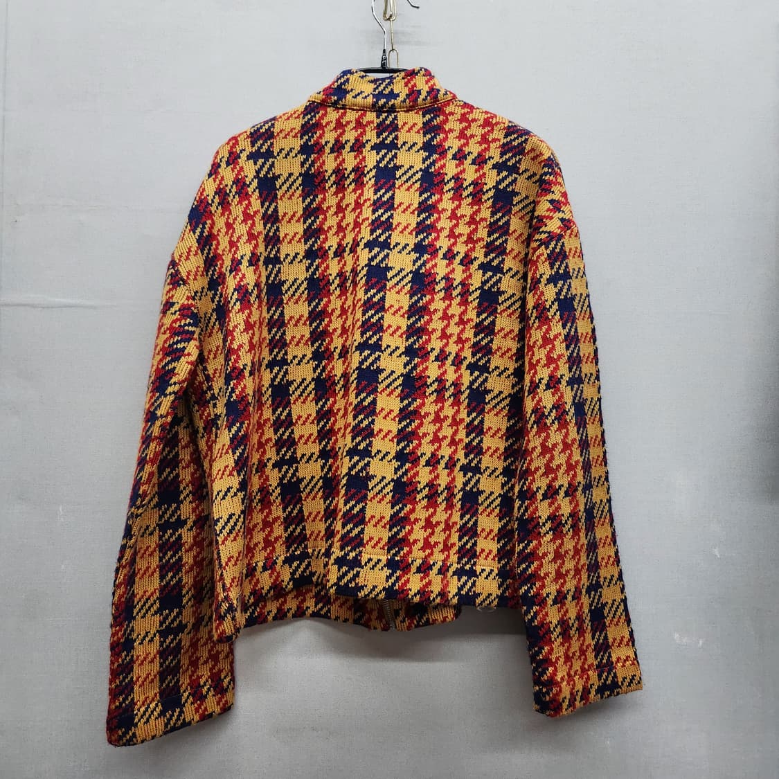 자라 ZARA 체크 니트 빅 투포켓 크롭 니트 자켓 상품이미지3