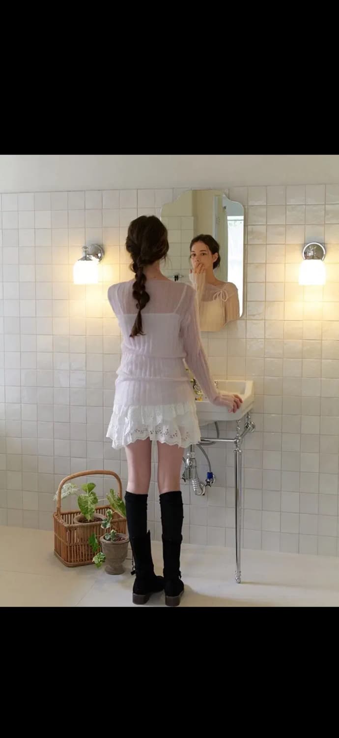 리엘 RE_L Cheese mini skirt (white) 상품이미지3