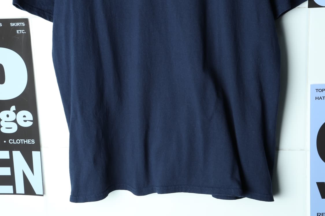 (XL-3XL) 길단 반팔 티셔츠 빅사이즈 USA 네이비-H30047 상품이미지4