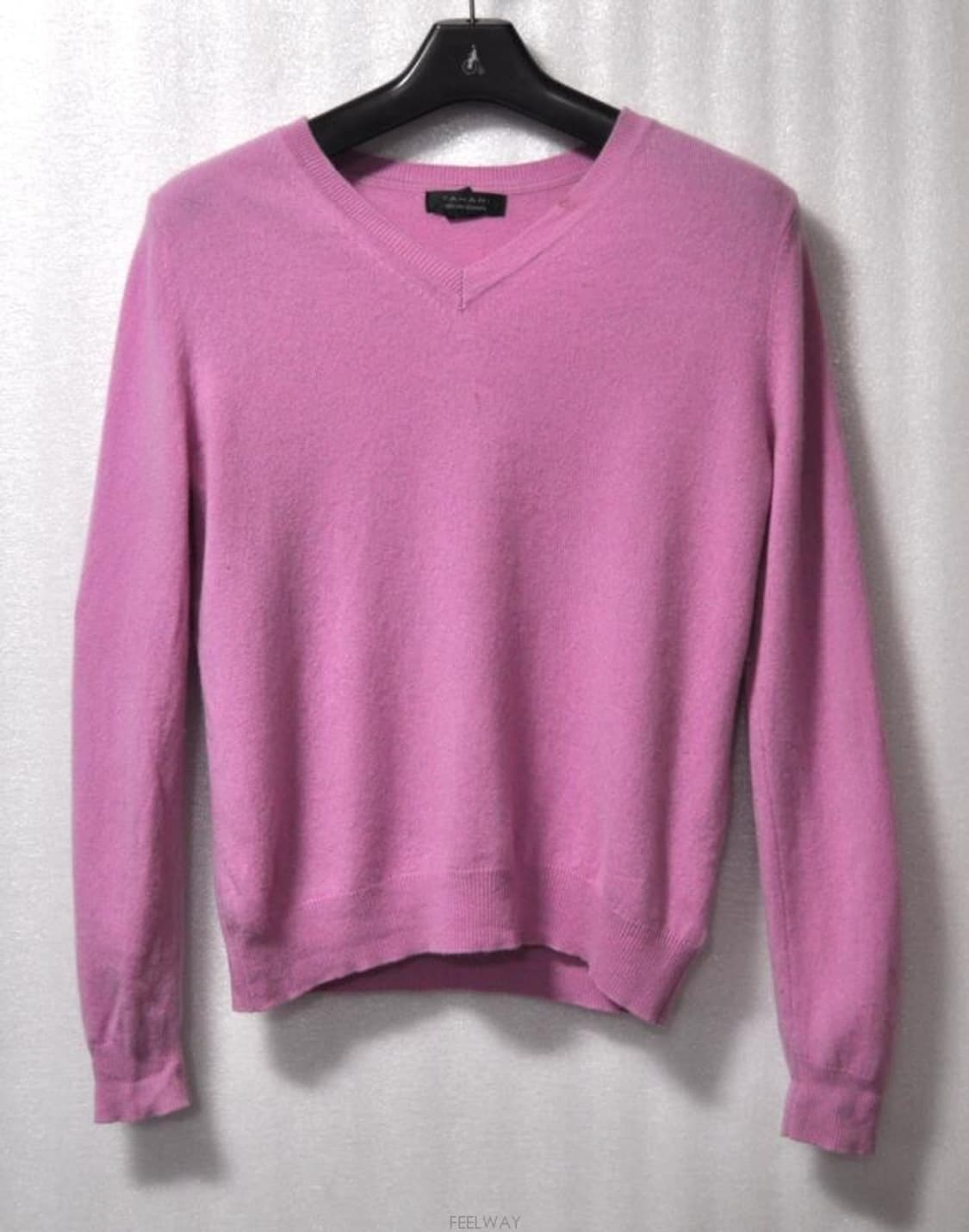 타하리(TAHARI)/여성브이넥캐시미어니트티(캐시미어100%)사이즈77 상품이미지1