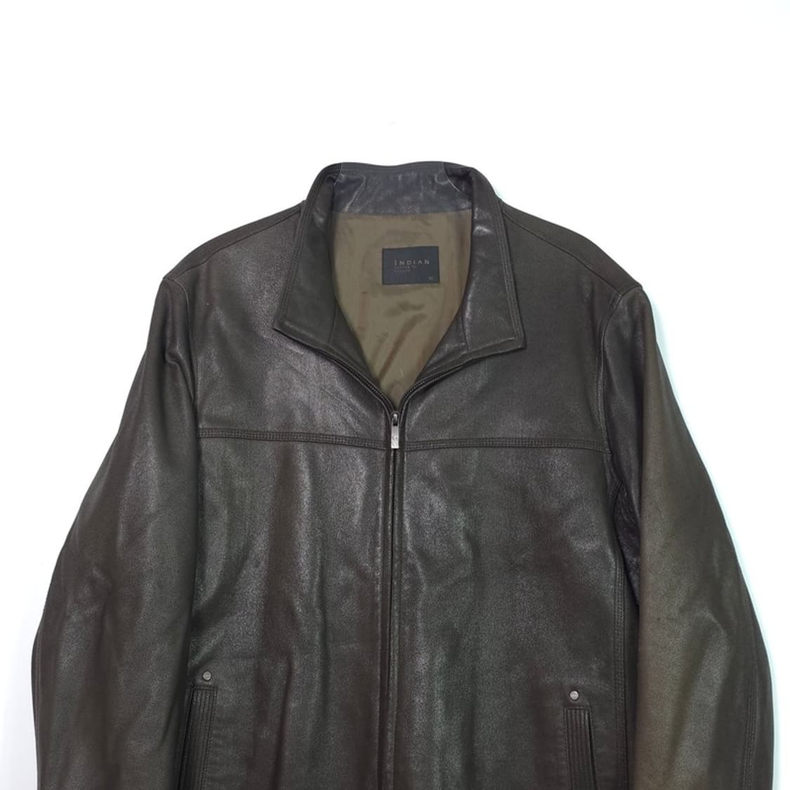 INDIAN 소가죽 브라운 레더자켓 L 상품이미지3
