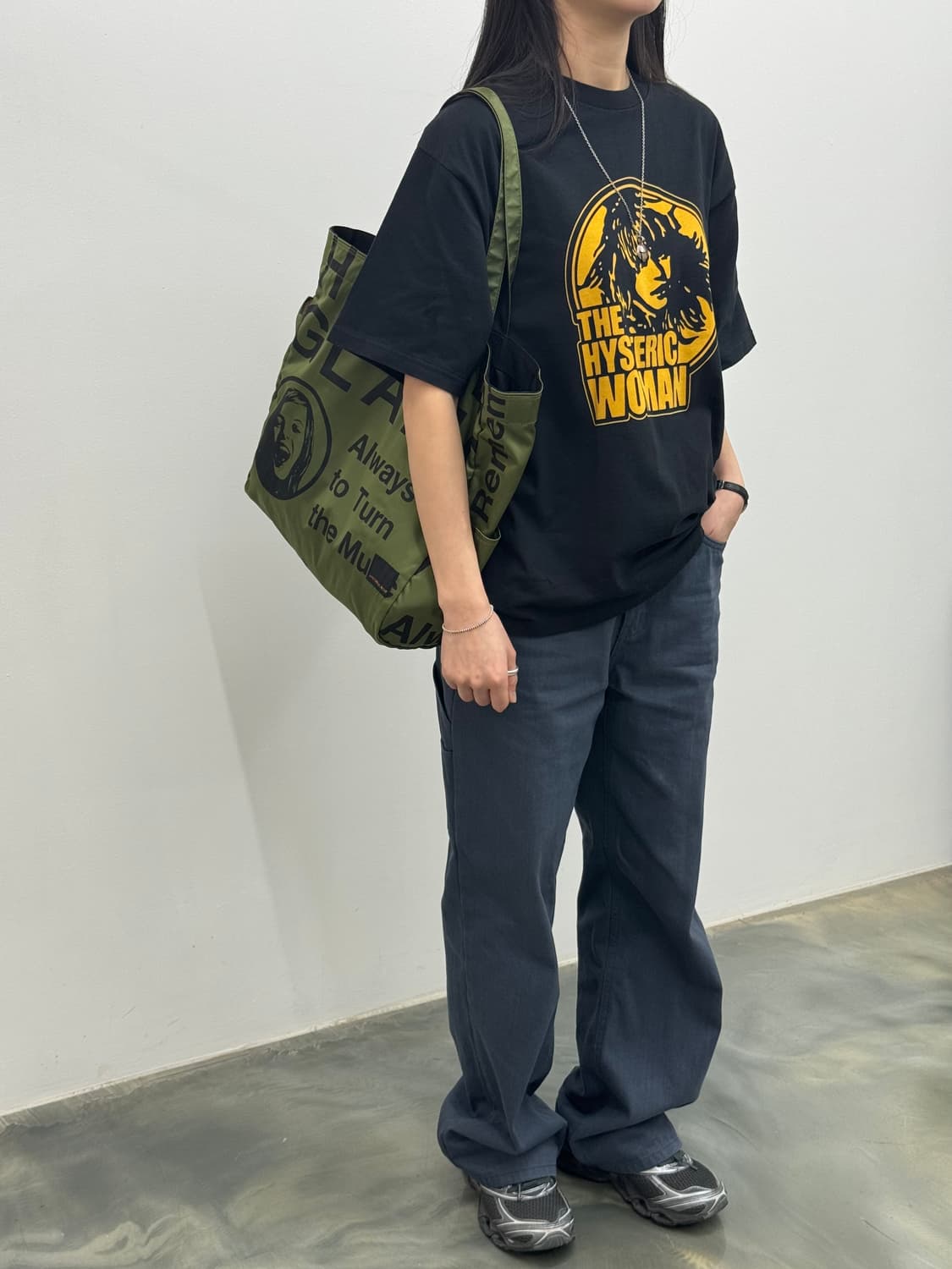 히스테릭 글래머 히스테릭 우먼 반팔 티셔츠 블랙 새상품 L 상품이미지8