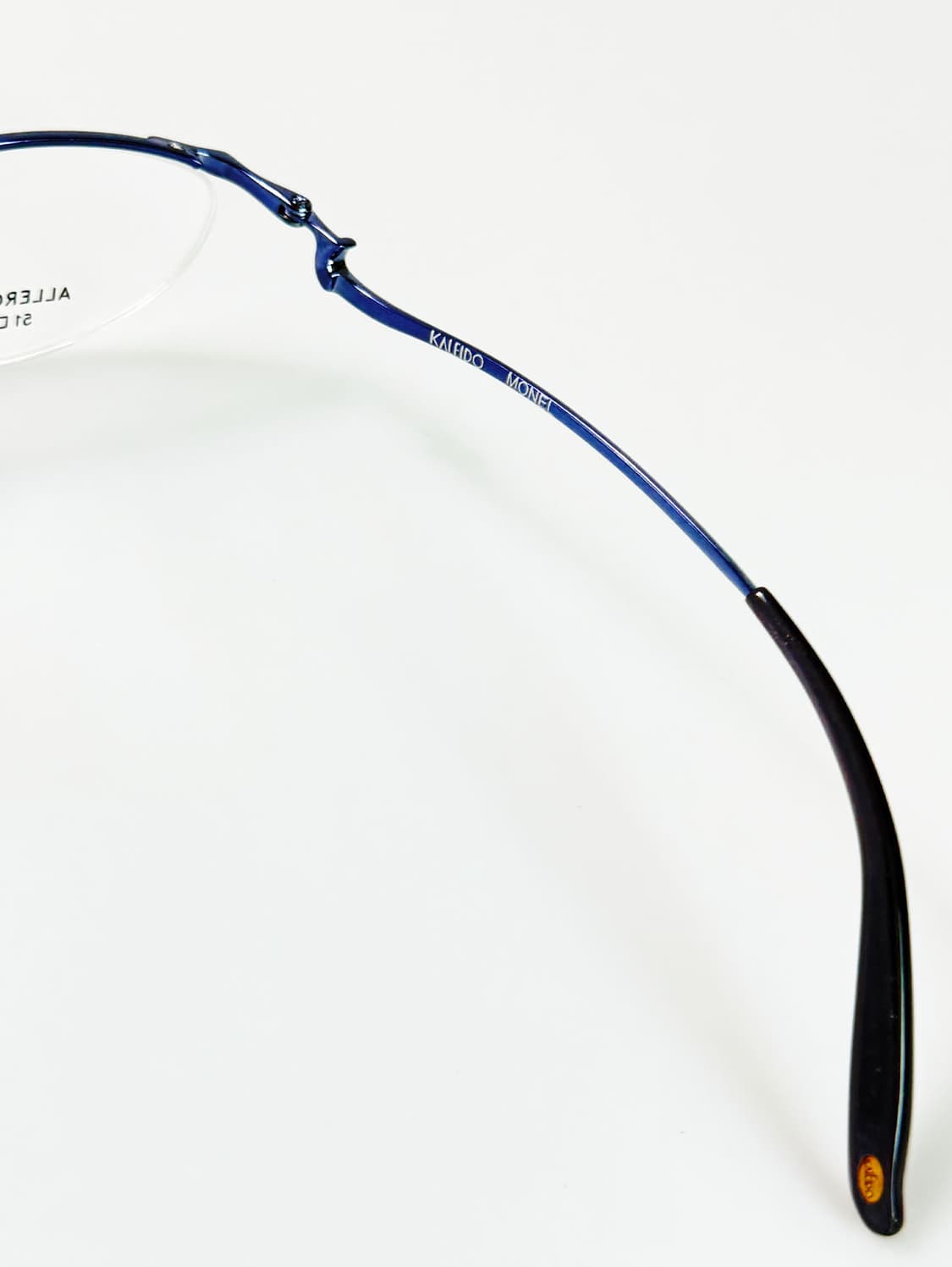 90s KALEIDO 블루 메탈 오벌 반무테 빈티지 안경 상품이미지6