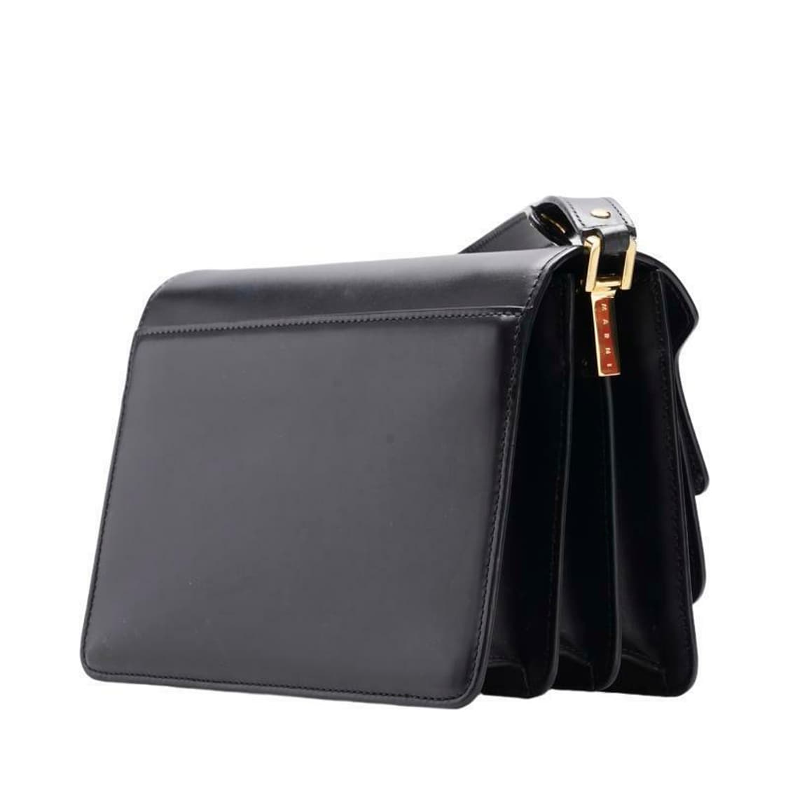 (중고) 마르니 블랙 카프스킨 트렁크 미듐 숄더백 상품이미지2