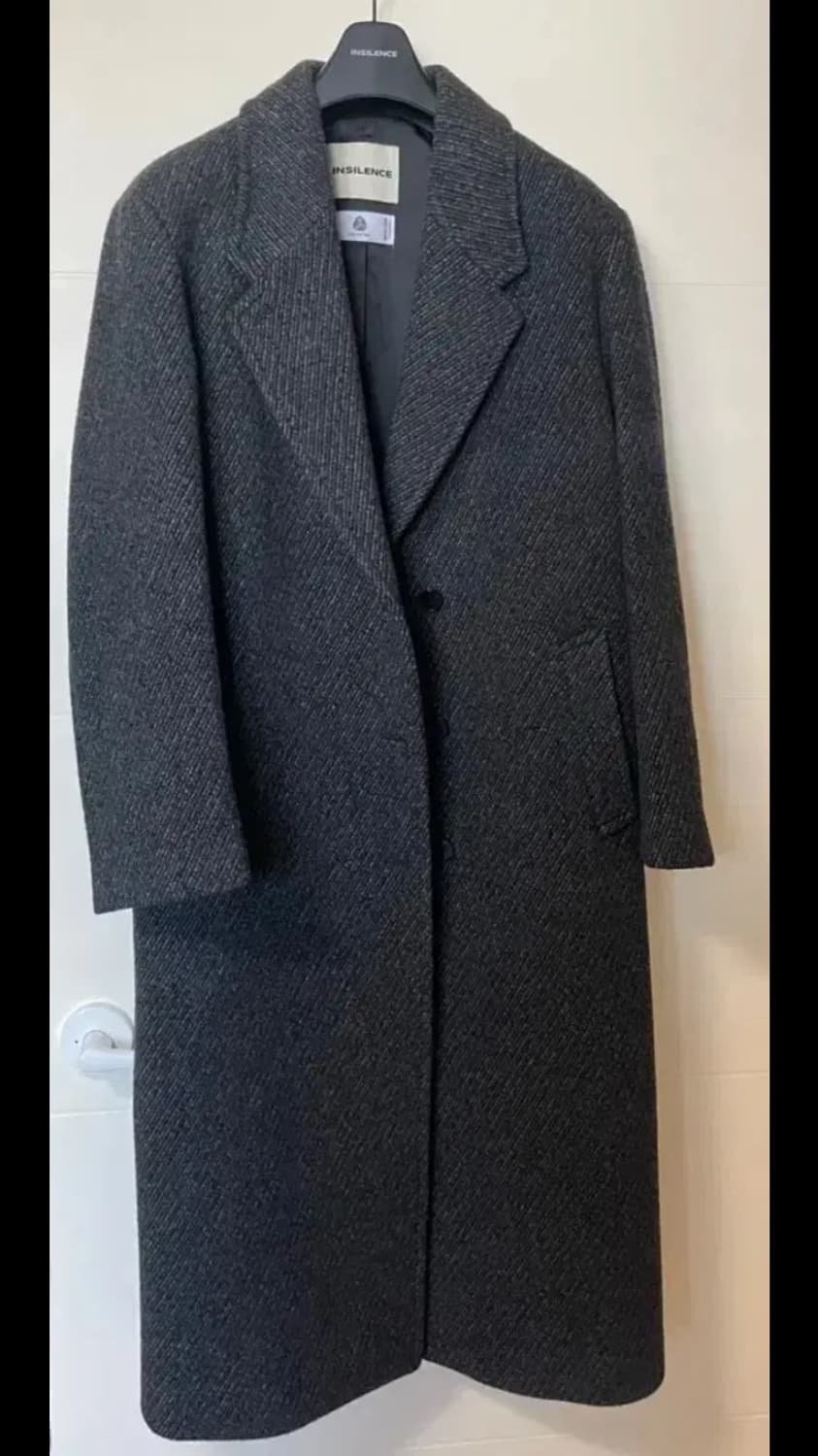 인사일런스 우먼 클래식 맥시 코트 차콜 xs 롱 코트 상품이미지3
